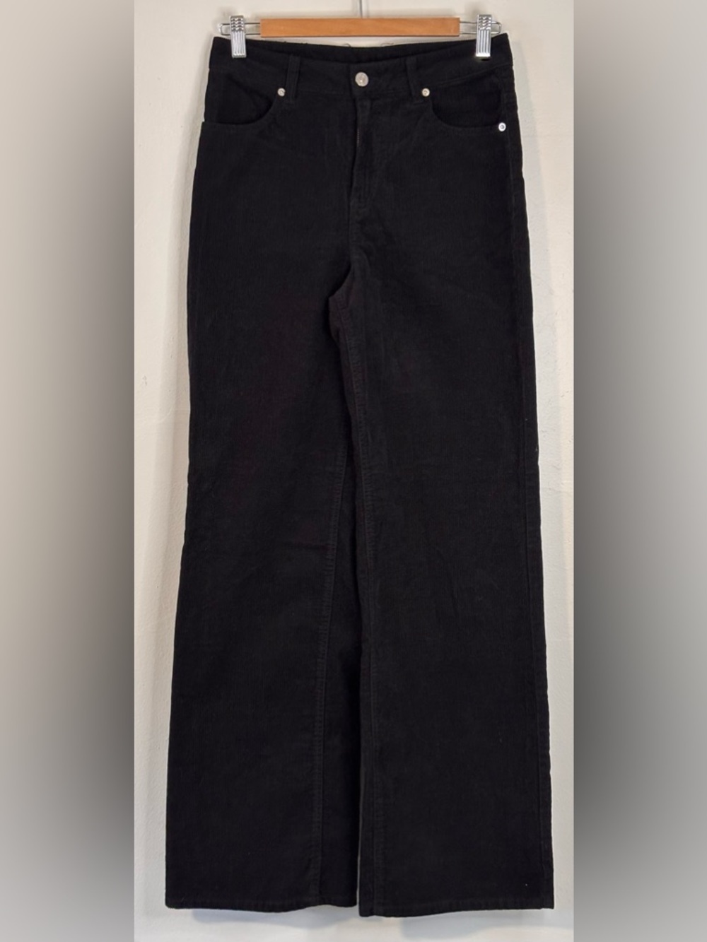 NWT Divided H&M Black Corduroy Wide Leg Pants Women’s Size 2